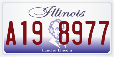 IL license plate A198977