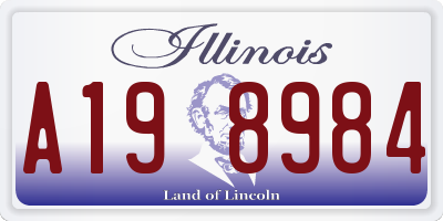 IL license plate A198984