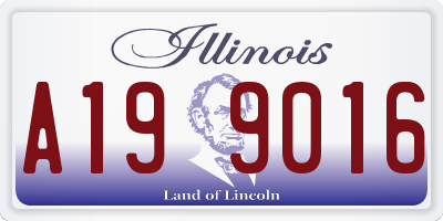 IL license plate A199016