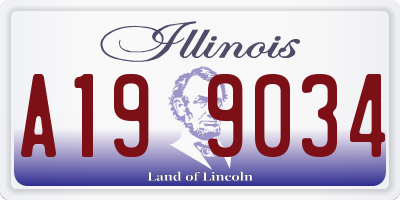IL license plate A199034