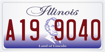 IL license plate A199040