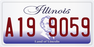 IL license plate A199059