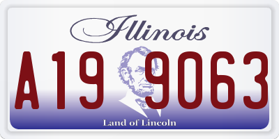 IL license plate A199063