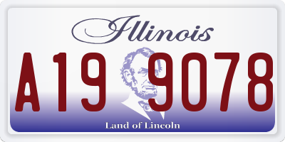 IL license plate A199078