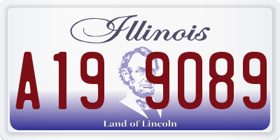 IL license plate A199089