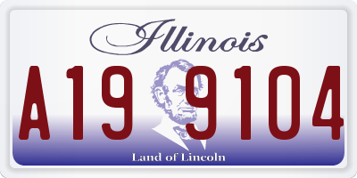 IL license plate A199104