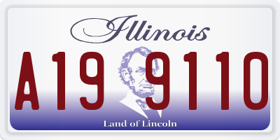 IL license plate A199110