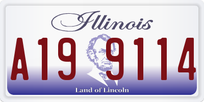 IL license plate A199114
