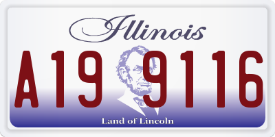 IL license plate A199116