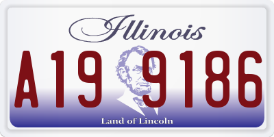 IL license plate A199186
