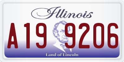 IL license plate A199206