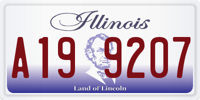 IL license plate A199207