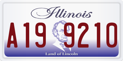 IL license plate A199210
