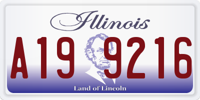 IL license plate A199216