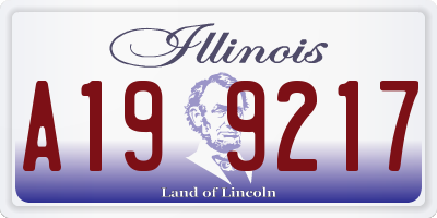 IL license plate A199217