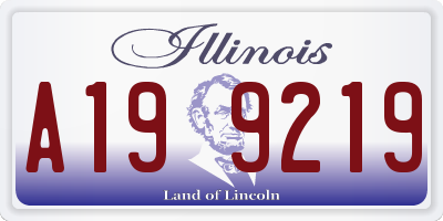 IL license plate A199219