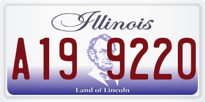 IL license plate A199220