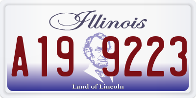 IL license plate A199223