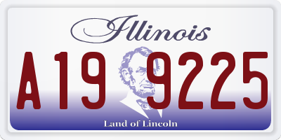 IL license plate A199225