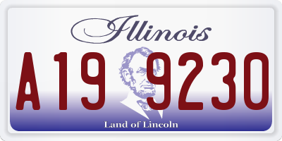 IL license plate A199230