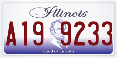 IL license plate A199233