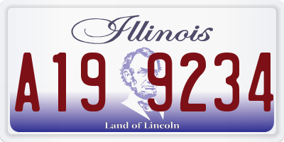 IL license plate A199234