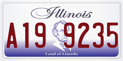 IL license plate A199235