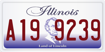 IL license plate A199239