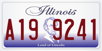 IL license plate A199241