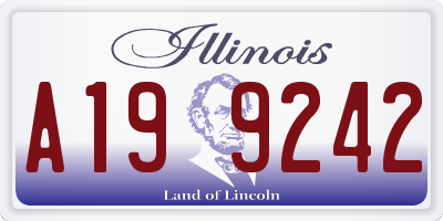 IL license plate A199242