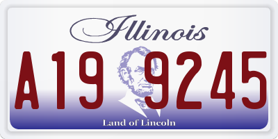 IL license plate A199245