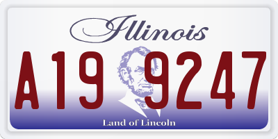 IL license plate A199247