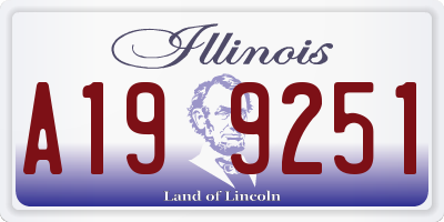 IL license plate A199251