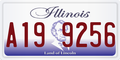 IL license plate A199256