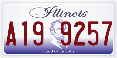 IL license plate A199257