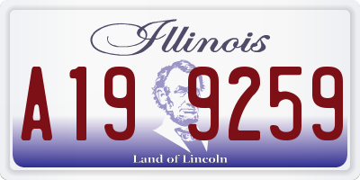 IL license plate A199259