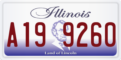 IL license plate A199260