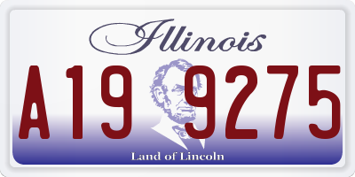 IL license plate A199275