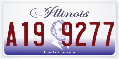IL license plate A199277