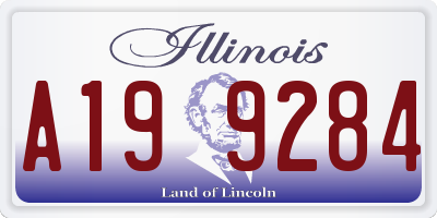 IL license plate A199284