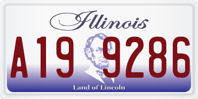 IL license plate A199286