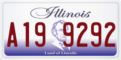 IL license plate A199292