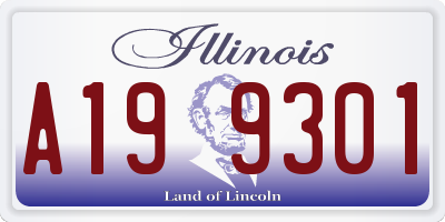 IL license plate A199301