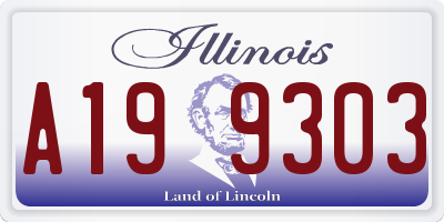 IL license plate A199303