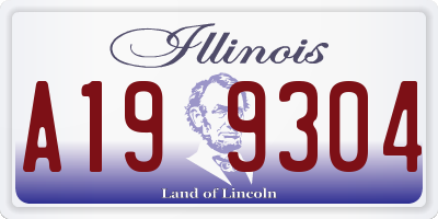 IL license plate A199304
