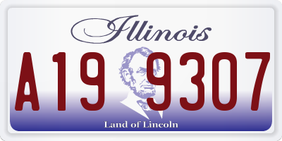 IL license plate A199307