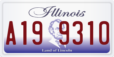 IL license plate A199310
