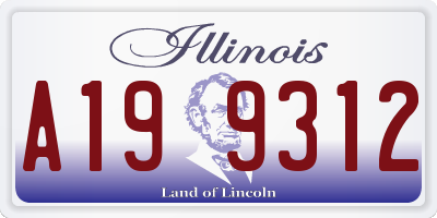 IL license plate A199312