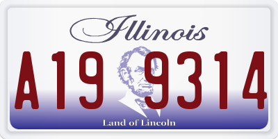 IL license plate A199314