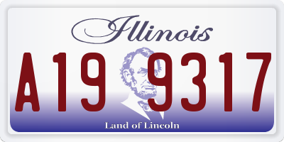 IL license plate A199317
